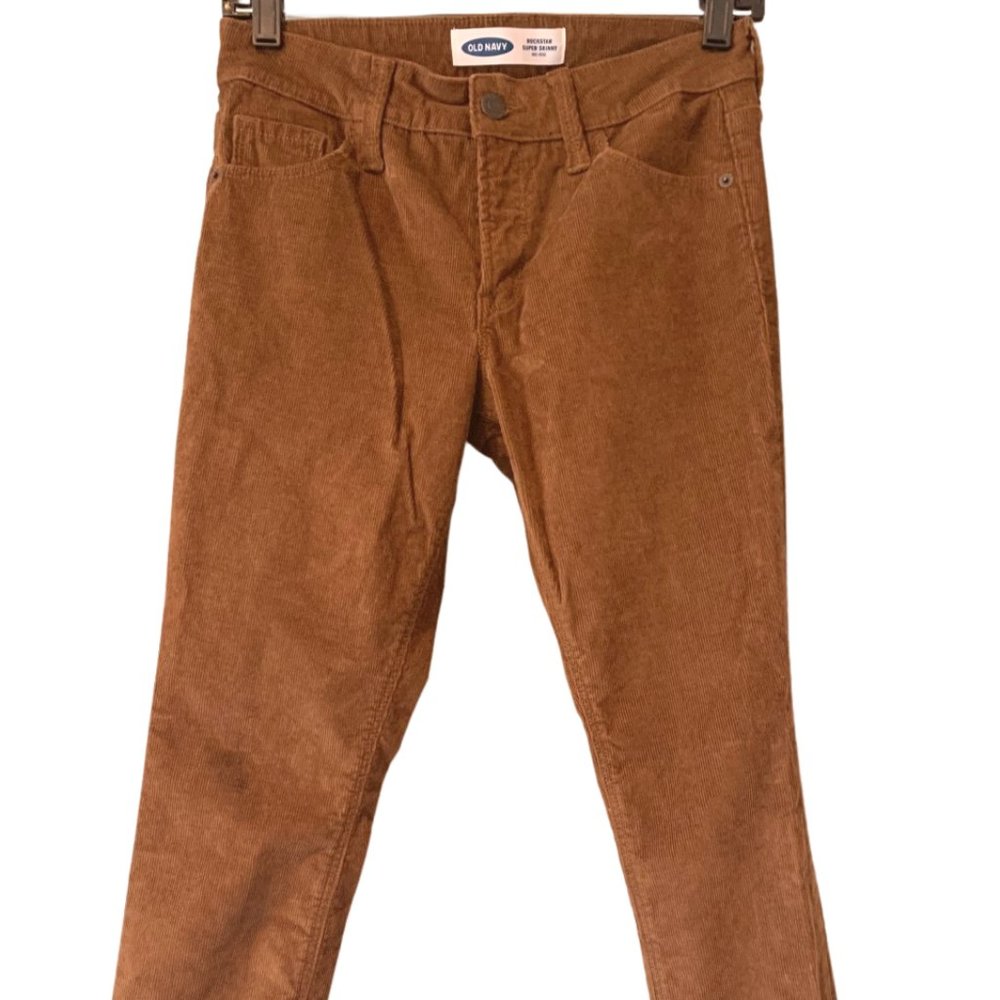 Old Navy Camel Corduroy Rockstar Jeans